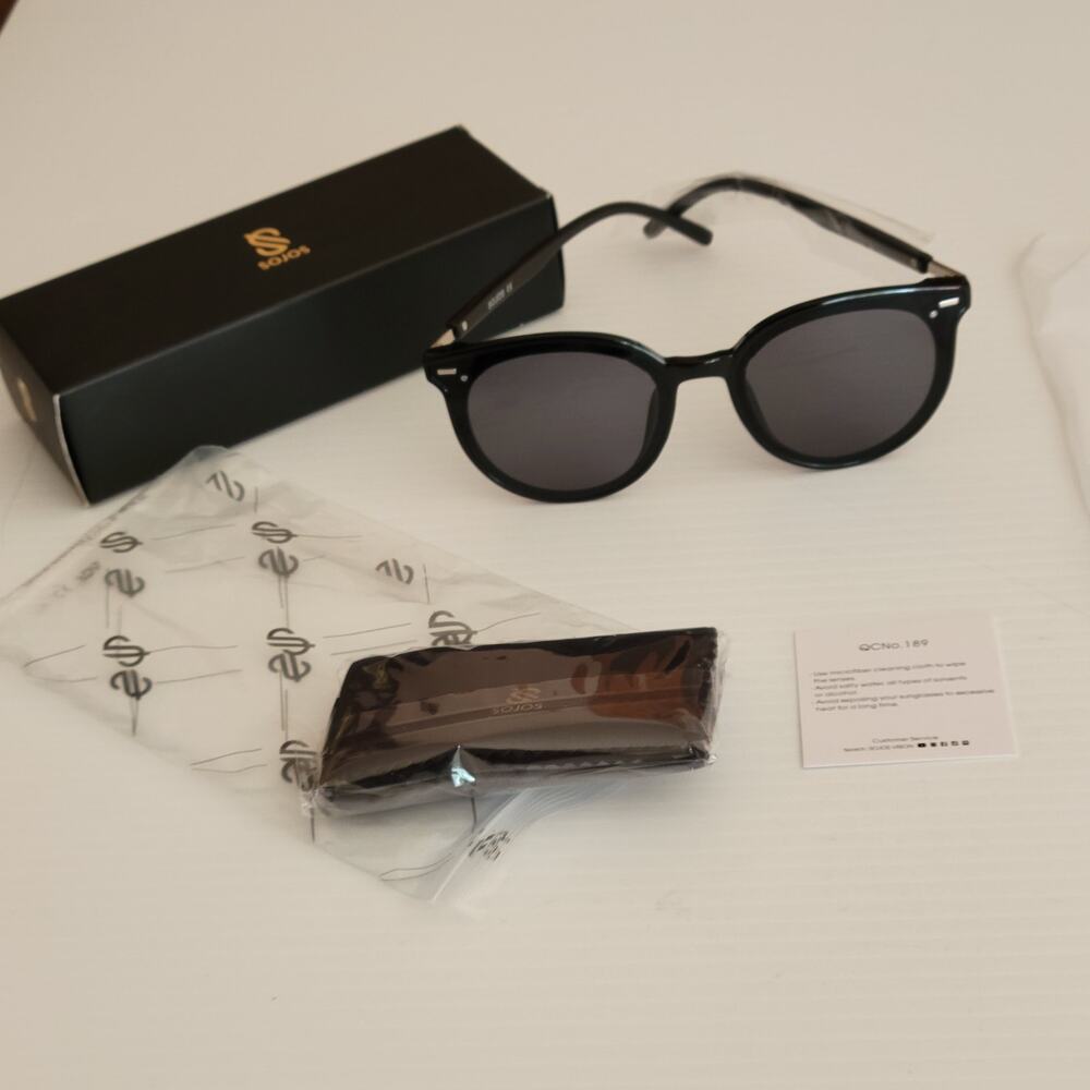 SOJOS Classic Round Sunglasses Retro Vintage Plastic Frame New SJ2067